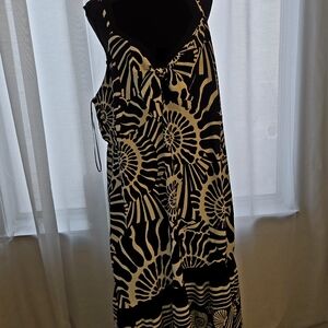 sofia by sofia vergara Black and White Graphic Maxi Dress